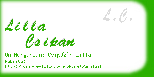 lilla csipan business card